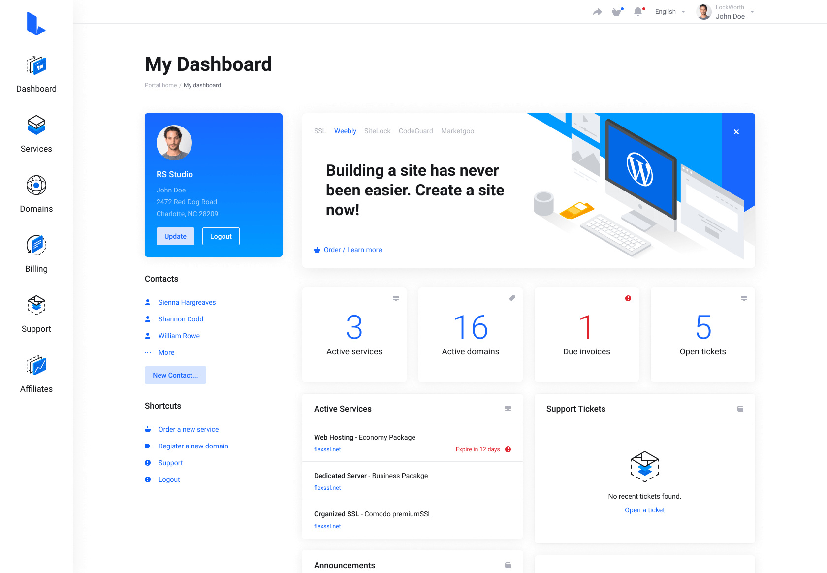 دانلود Lagom WHMCS Client Theme