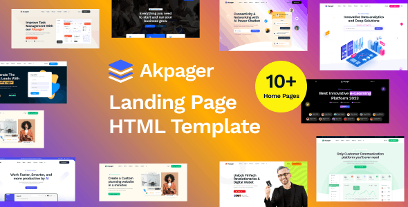 دانلود قالب HTML صفحه فرود چند منظوره Akpager