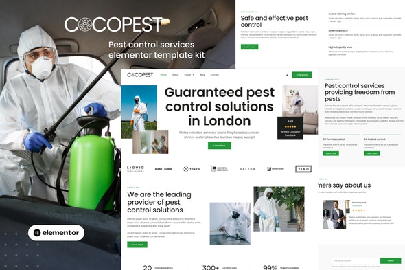 دانلود قالب خدمات سم پاشی و کنترل آفات Cocopest