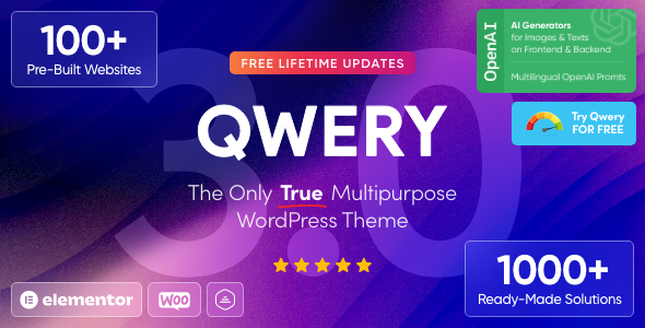 دانلود قالب وردپرس Qwery - پوسته راست چین و چند منظوره وردپرس