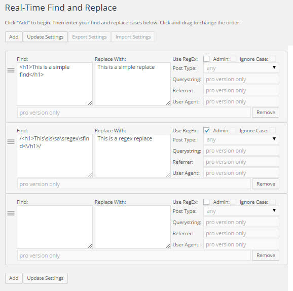 دانلود افزونه وردپرس Real-Time Find and Replace Pro