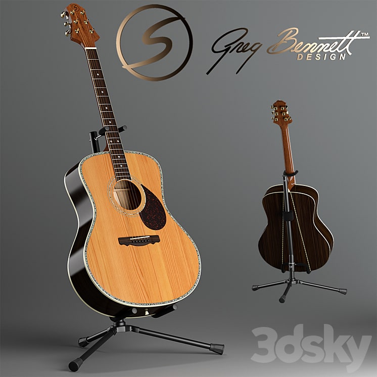 Acoustic guitar Samick Greg Bennet design J-8 and rack-min Acoustic guitar Samick Greg Bennet design J-8 and rack
