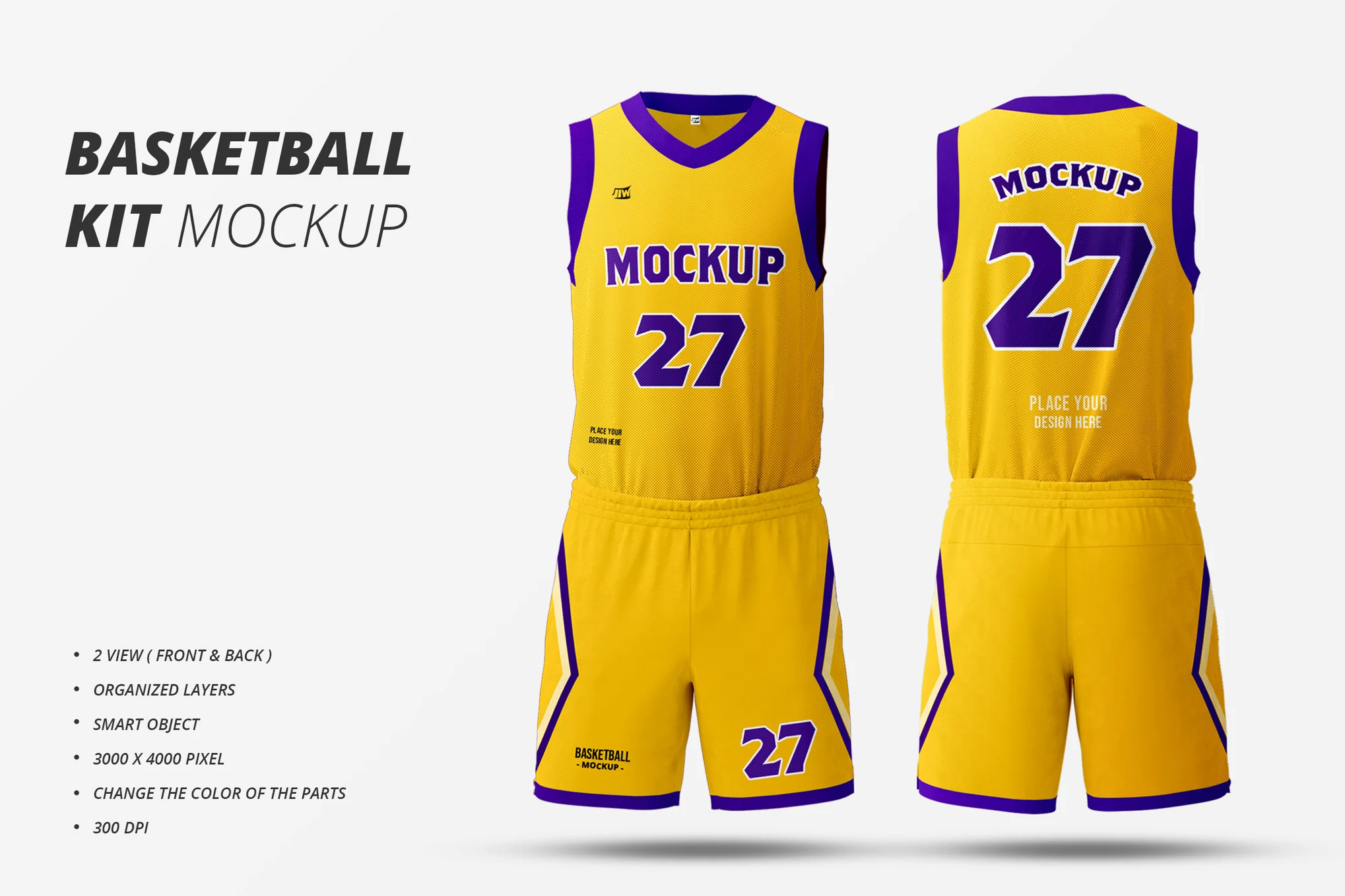 دانلود موکاپ لایه باز Basketball Kit Mockup