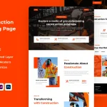 AI-TECH – Technology Landing Page دانلود رابط کاربری Construction Landing Page