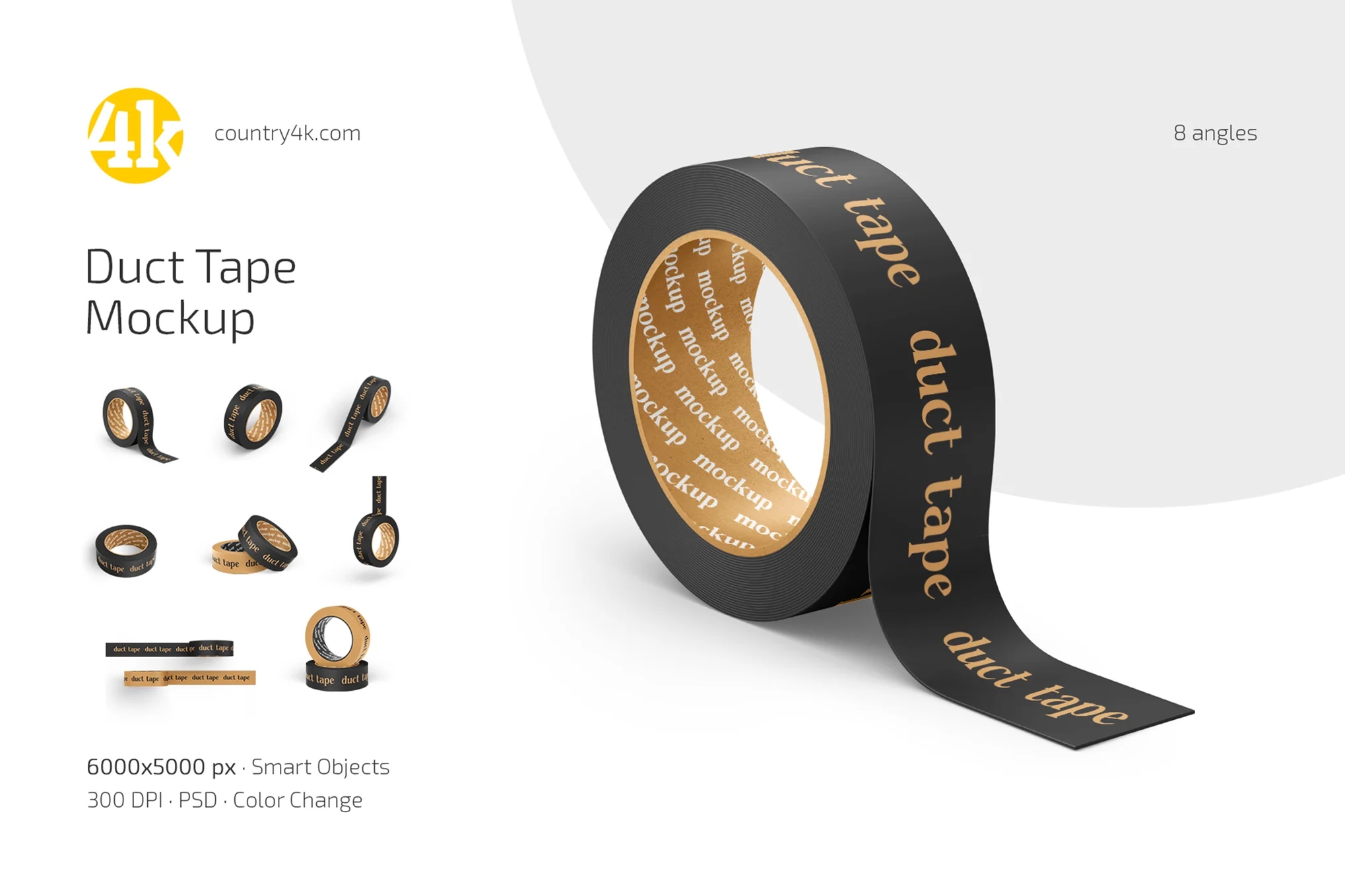 دانلود موکاپ لایه باز Duct Tape Mockup Set