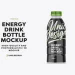 دانلود موکاپ لایه باز Energy Drink Bottle Mockup