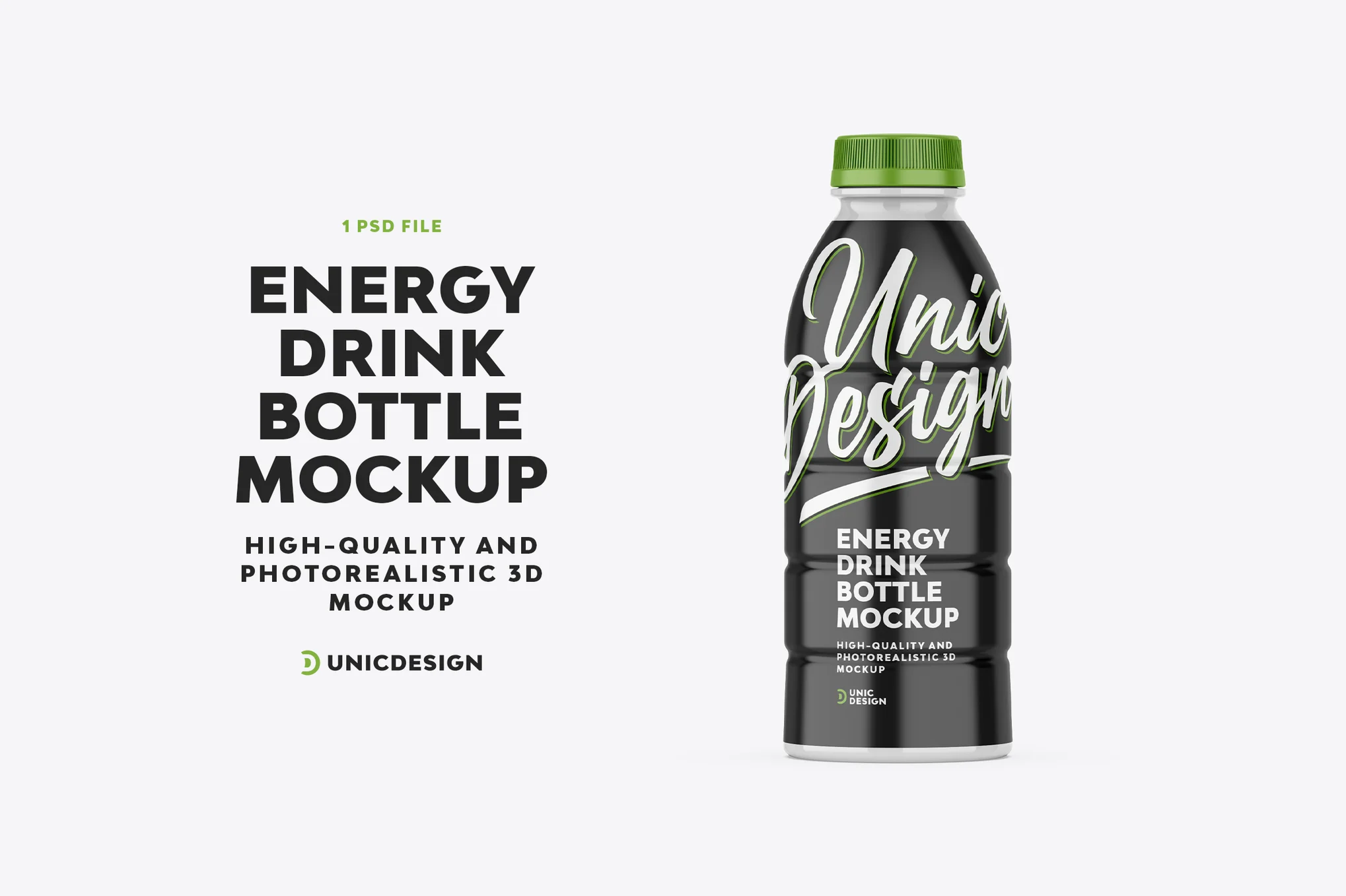 دانلود موکاپ لایه باز Energy Drink Bottle Mockup