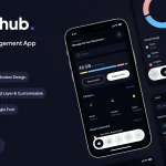 دانلود رابط کاربری Movie Streaming Mobile App File Management Mobile App in Dark Mode