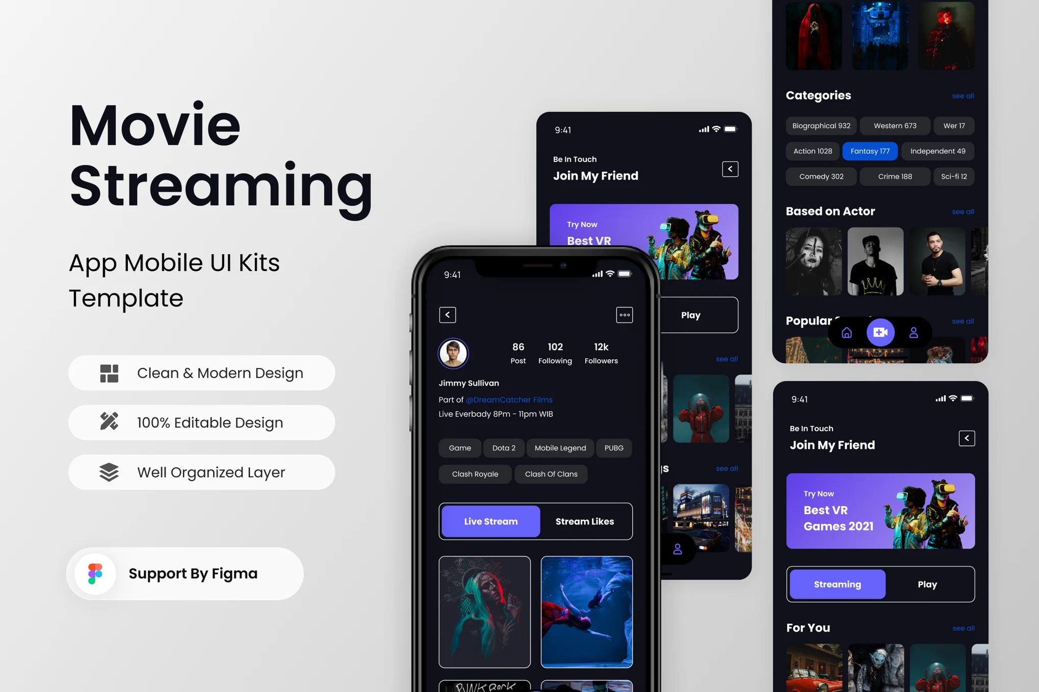 دانلود رابط کاربری Movie Streaming Mobile App