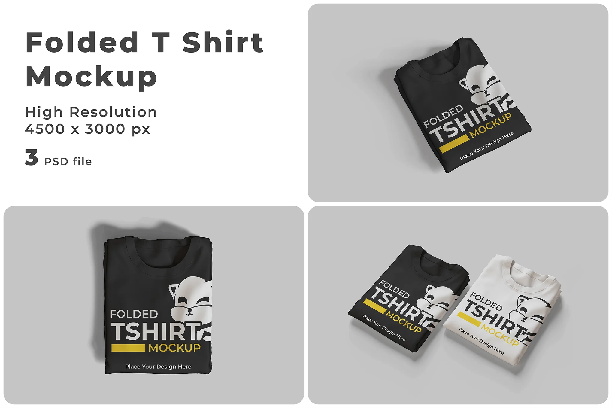 دانلود موکاپ لایه باز Tshirt Bundle Mockups