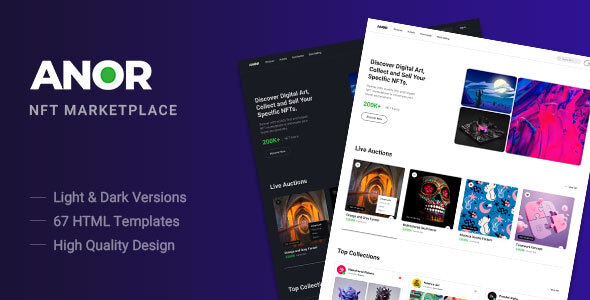 دانلود قالب Anor - NFT Marketplace HTML Template