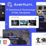 قالب صفحه فرود معرفی اپلیکیشن وردپرس Fladient قالب Avertium – IT Solutions & Technology HTML Template