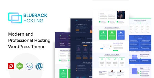 قالب شرکت خدمات هاستینگ مدرن وردپرس Bluerack