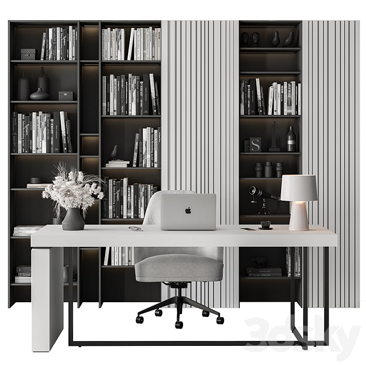 Boss Desk - Office Furniture 445-min دانلود فایل سه بعدی Boss Desk - Office Furniture 445