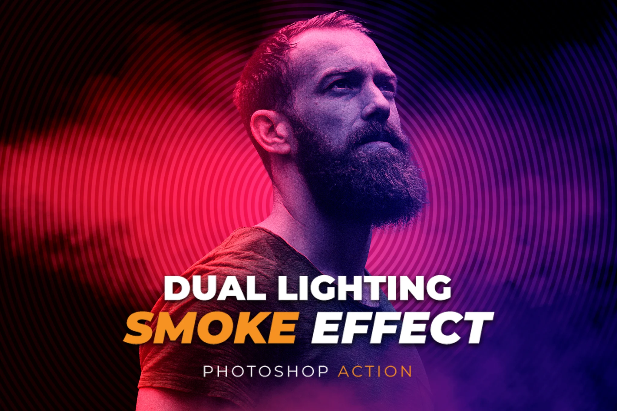 دانلود اکشن فتوشاپ Dual Lighting Smoke Effect