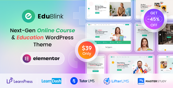 قالب فروش آزمون و دوره آنلاین وردپرس EduBlink