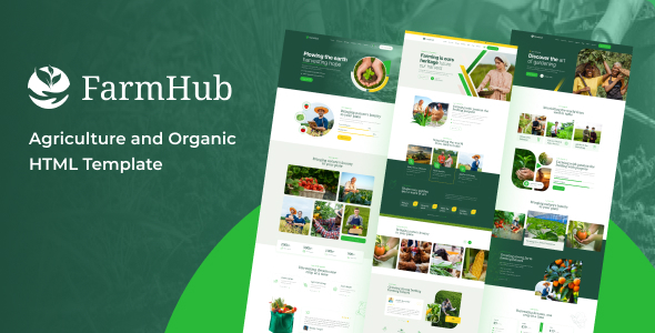 دانلود قالب Farmhub - Agriculture and Organic HTML Template