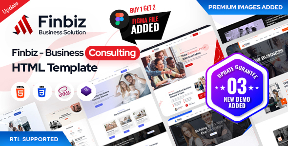 دانلود قالب راست چین مشاوره کسب و کار Finbiz