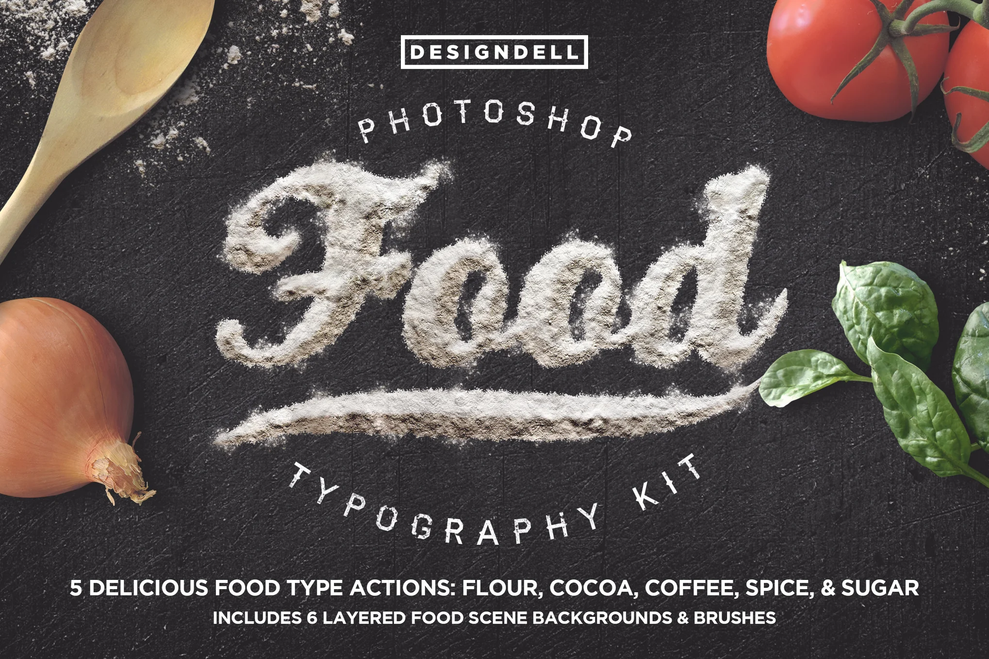 دانلود اکشن فتوشاپ Food Typography Photoshop Actions