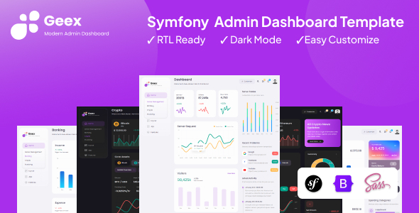 دانلود قالب Symfony مدیریتی راست چین Geex