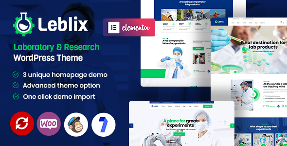 دانلود قالب وردپرس آزمایشگاه پزشکی Leblix