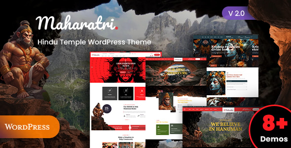دانلود قالب Maharatri - Hindu Temple WordPress Theme