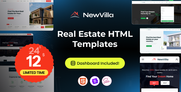 دانلود قالب HTML مشاور املاک NewVilla