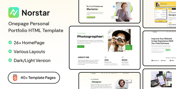 دانلود Norstar | Personal Portfolio HTML Template