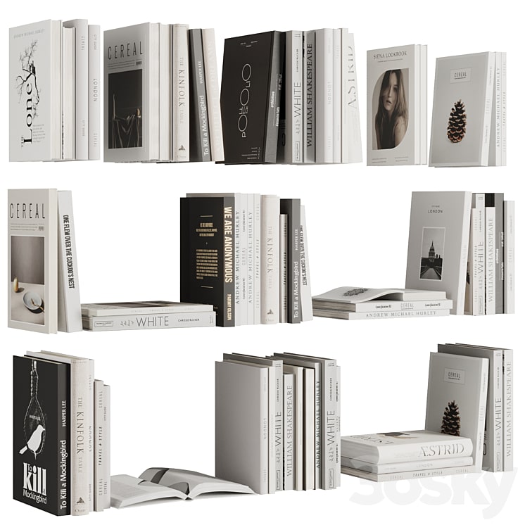 دانلود فایل سه بعدی Set of Books V1