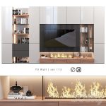 دانلود فایل سه بعدی TV Wall | set 173