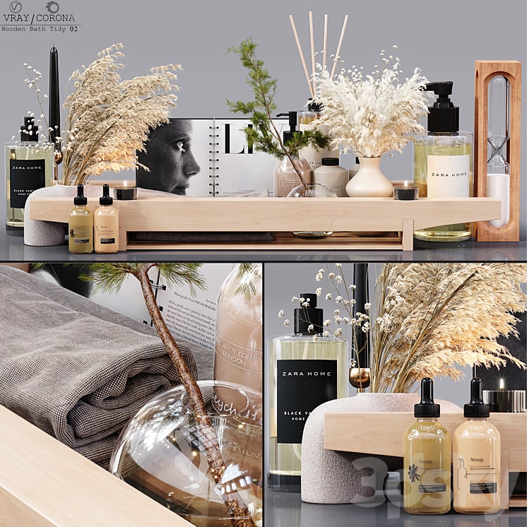 دانلود فایل سه بعدی Wooden Bath Tidy 02
