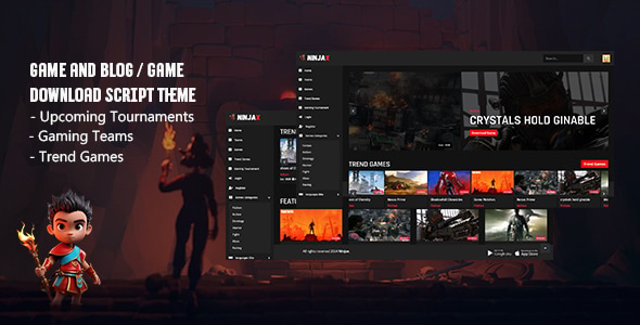 اسکریپت ninjax – Game and Blog / Game Download script Theme