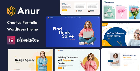 دانلود قالب وردپرس Anur - Portfolio WordPress Theme