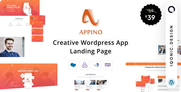 قالب لندینگ پیج و معرفی اپلیکیشن وردپرس Appino