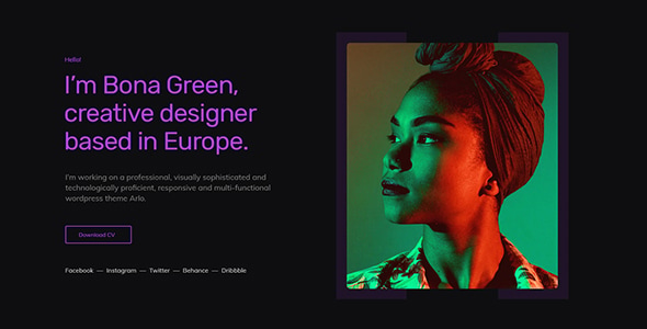 دانلود قالب سایت Awilo - Creative Portfolio Template