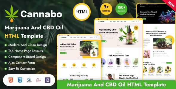 دانلود قالب سایت پزشکی Cannabo