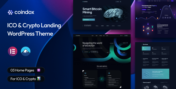 قالب کریپتو و ارز دیجیتال وردپرس Coindox
