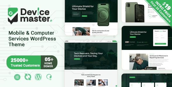 قالب خدمات تعمیرات کامپیوتر و موبایل وردپرس Devicemaster