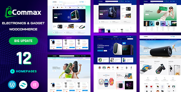 قالب فروشگاهی لوازم الکترونیکی و گجت راست چین وردپرس Ecommax
