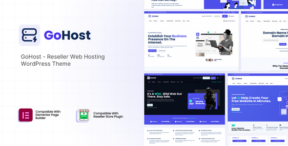 قالب میزبانی وب و نمایندگی فروش وردپرس GoHost