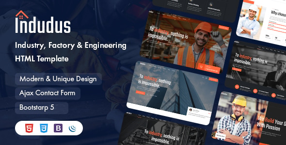 دانلود قالب Indudus - Industry & Factory Template