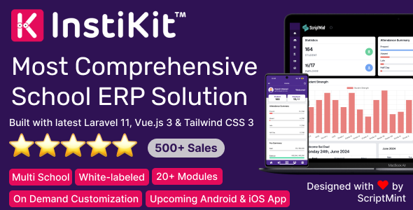 دانلود اسکریپت مدیریت مدرسه InstiKit School