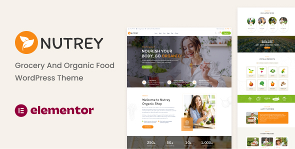 دانلود Nutrey - Organic Food Shop WordPress Theme