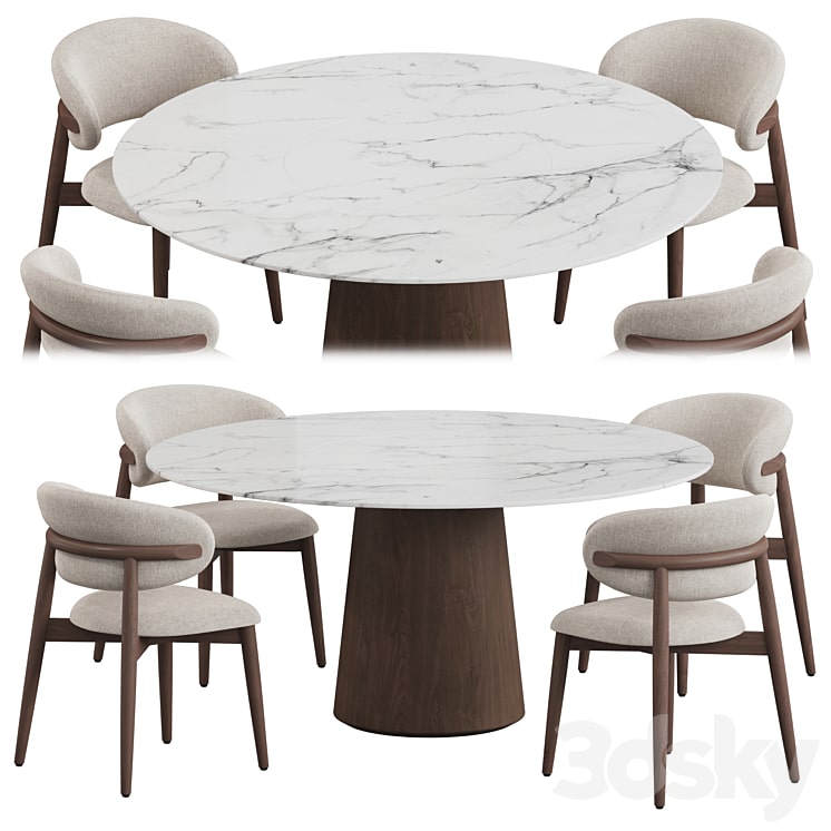 Porro Materic table Oleandro chair Dining set-min Porro Materic table Oleandro chair Dining set