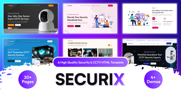 قالب خدمات امنیتی و دوربین مدار بسته Securix