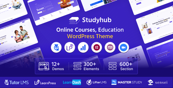 دانلود قالب آموزشی چند منظوره وردپرس استادی هاب Studyhub