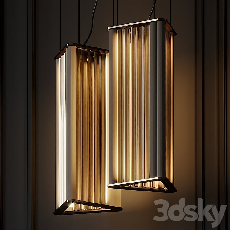 VeniceM Numa Pendant Light in Brass and Glass by Massimo Tonetto