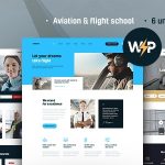 قالب آموزشگاه پرواز و خلبانی وردپرس Winger