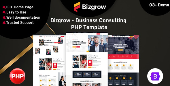 دانلود قالب Bizgrow - Business Consulting PHP Template