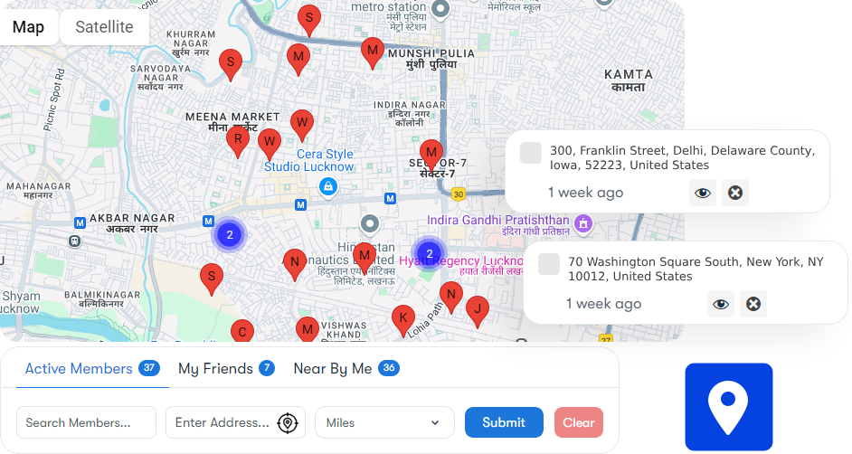 دانلود افزونه وردپرس BuddyPress Maps & Check-ins Pro